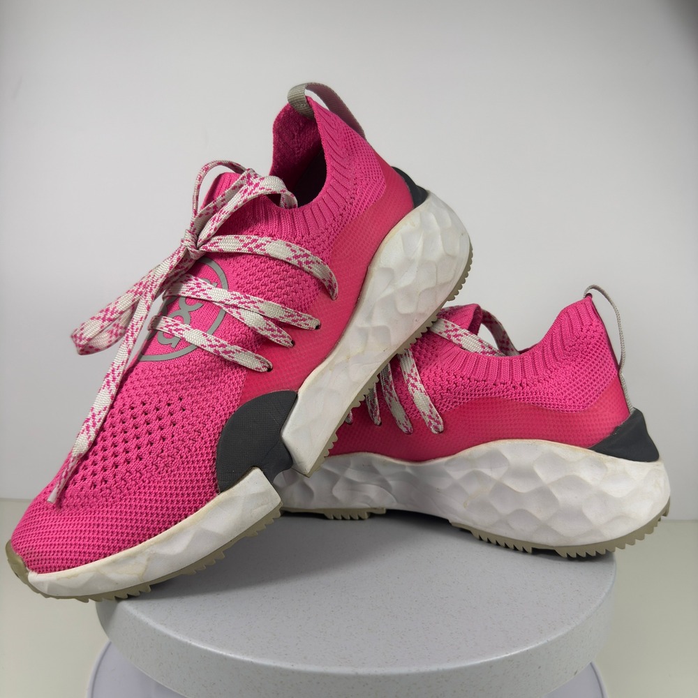 G/FORE Women Knit Golf Shoes Pink Lace Up Cushioned Sole Athletic Size 8.5